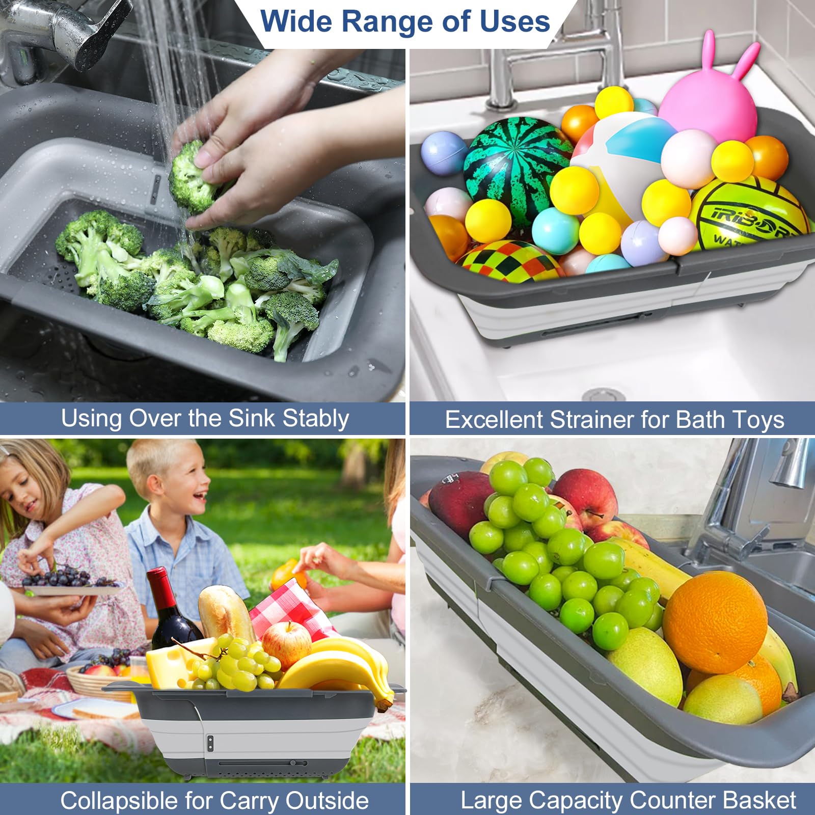 ROTTOGOON anti-slip base and handles ensure stable use above the sink.