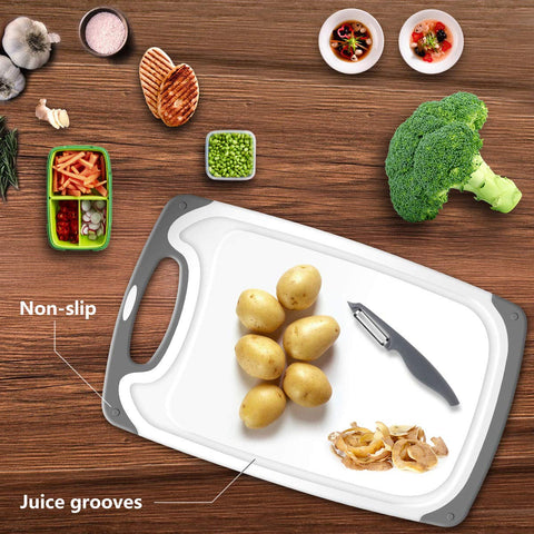 RottoGoon gray boards with deep juice groove to catch liquids