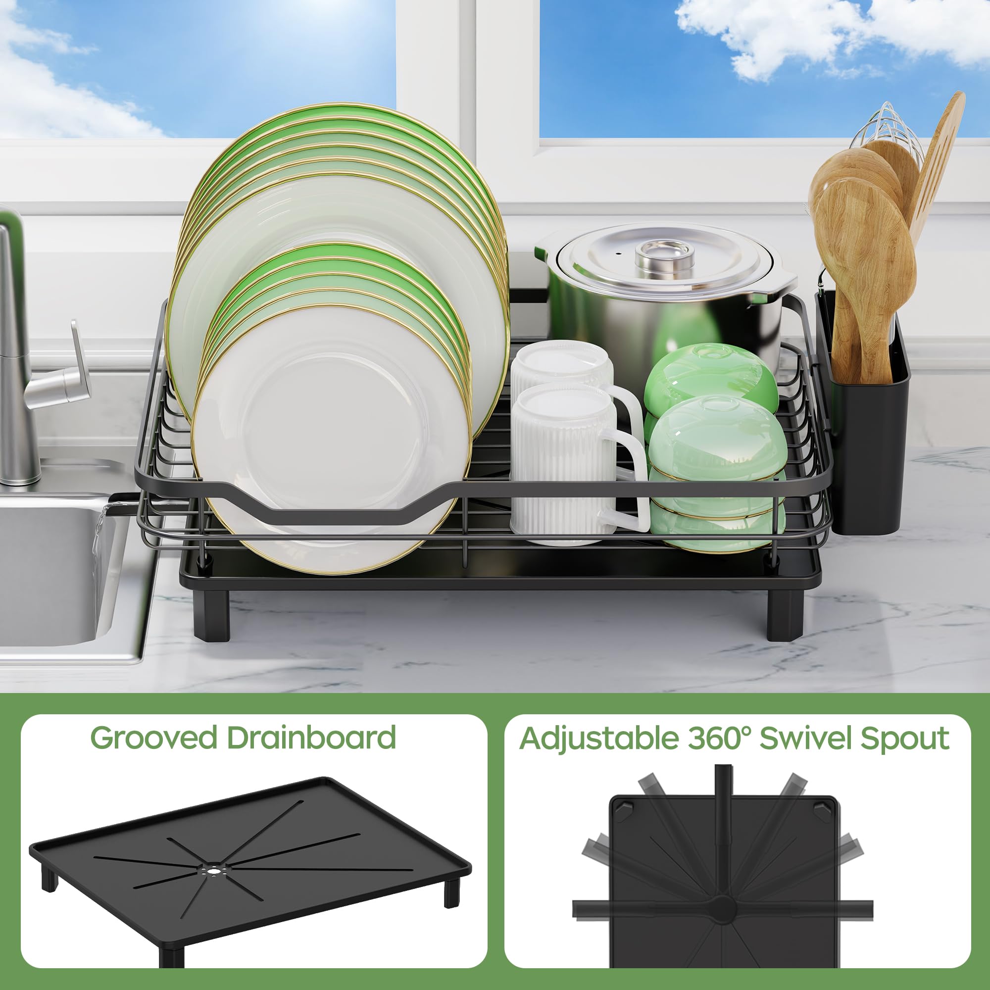 ROTTOGOON utensil holder keeps cutlery organized and dry.