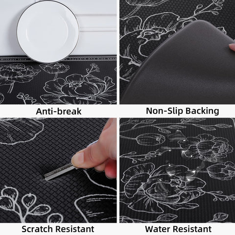 ROTTOGOON kitchen mat set 2 – beveled edge detail reduces trip hazards.