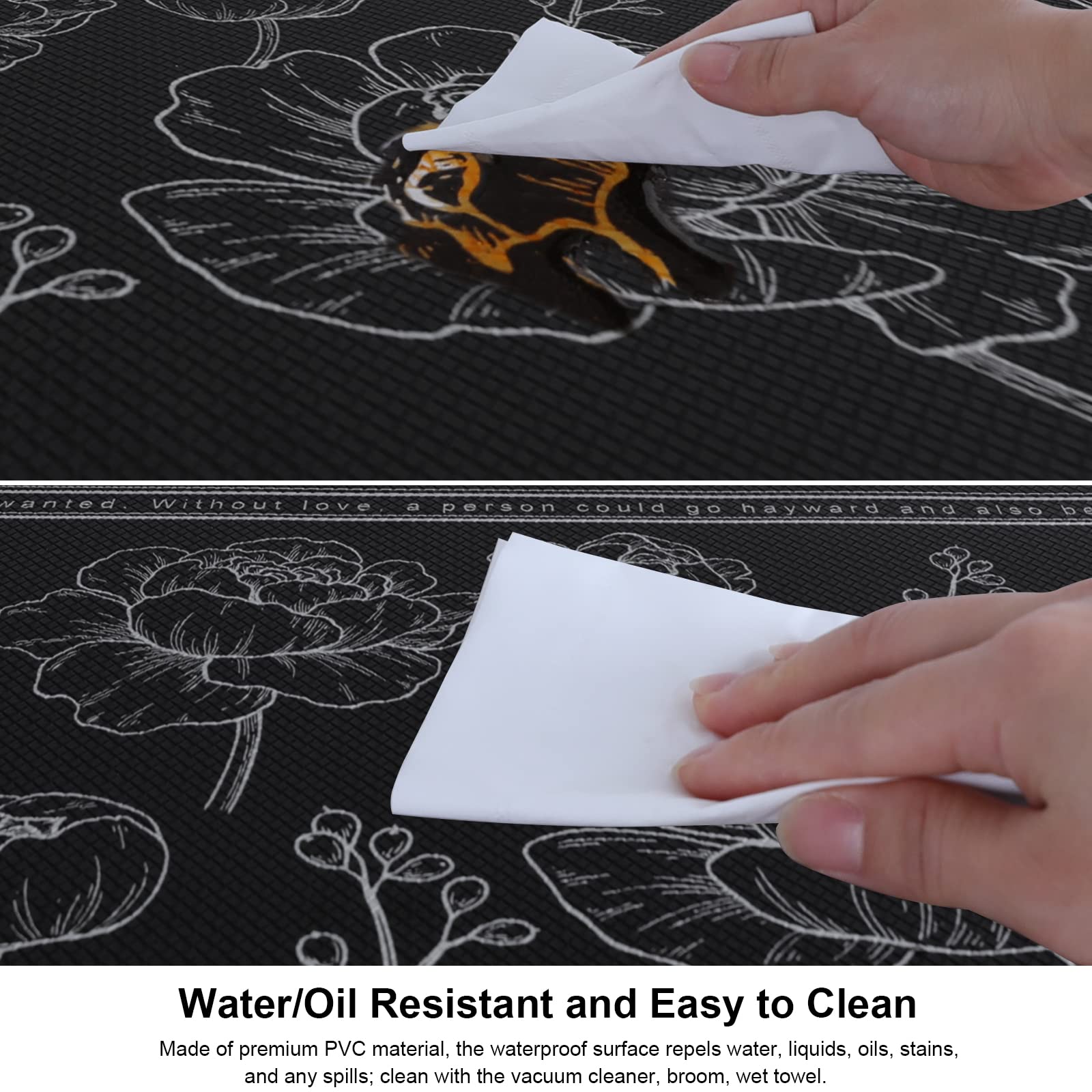 ROTTOGOON kitchen mat set 2 – waterproof surface protects floors from spills.