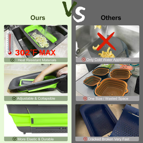 ROTTOGOON lightweight 7Qt colander easy to carry for outdoor use.