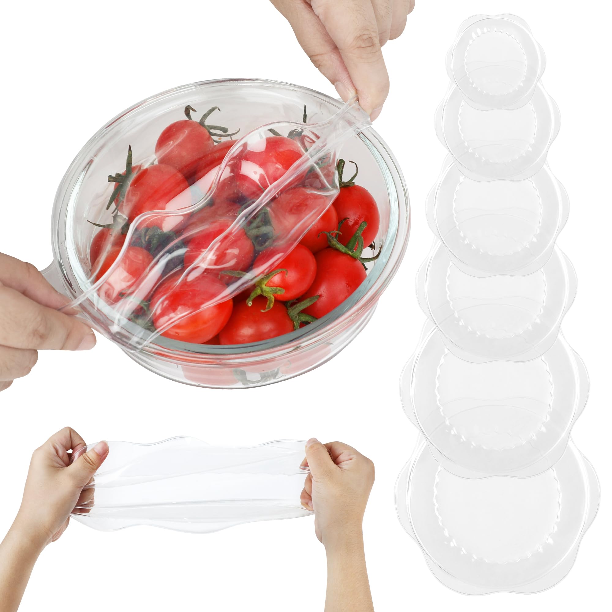 ROTTOGOON silicone stretch lid on round container creates an airtight seal to keep leftovers fresh.