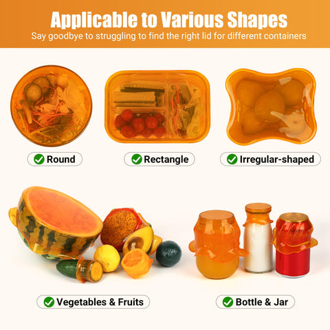 ROTTOGOON stretch lid rectangle 6-8 inch seals rectangular containers.