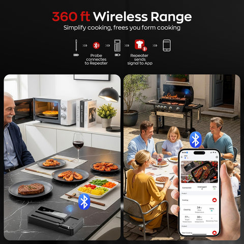 ROUUO IP67 probes are dishwasher safe for easy cleanup.