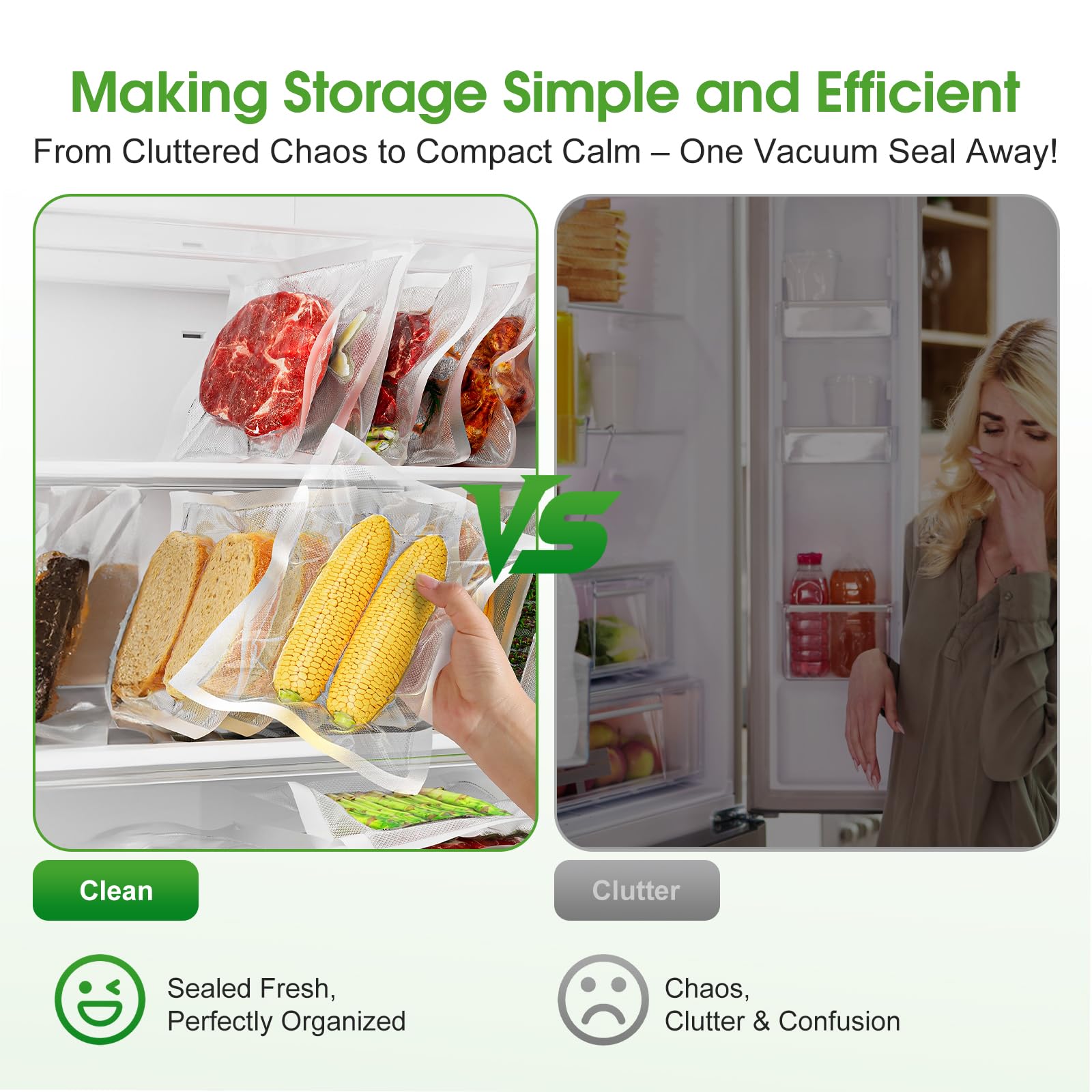 ROUUO sous vide safe bags withstand boiling water up to 212°F.