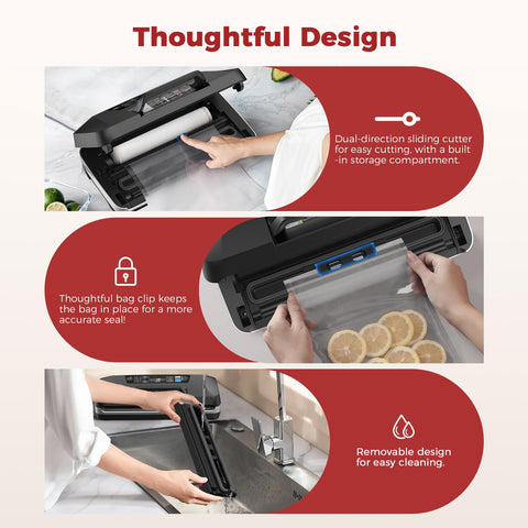 ROUUO starter kit contents with bags and roll for immediate sealing projects
