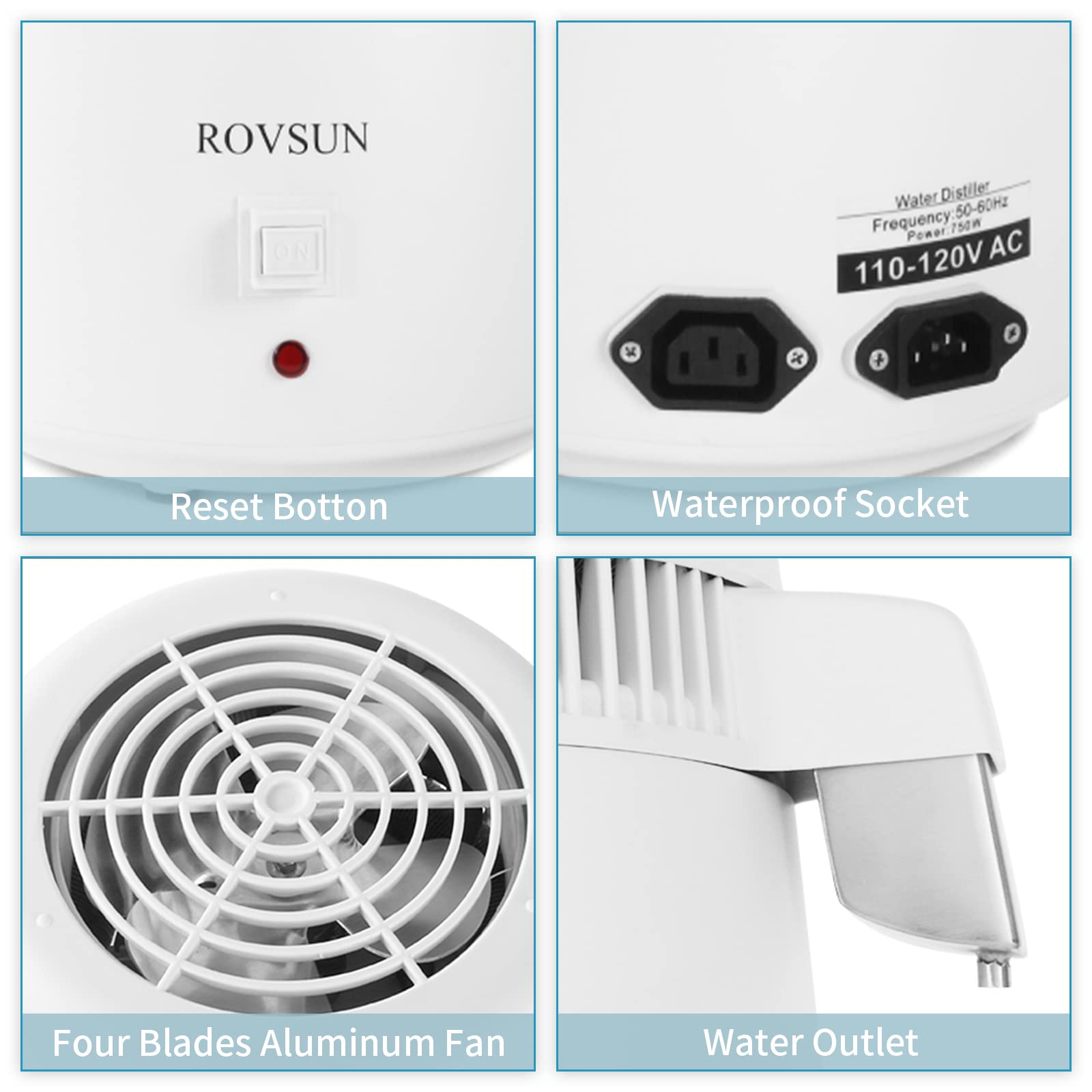 ROVSUN distiller control panel top for simple operation