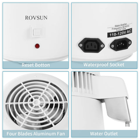 ROVSUN distiller control panel top for simple operation