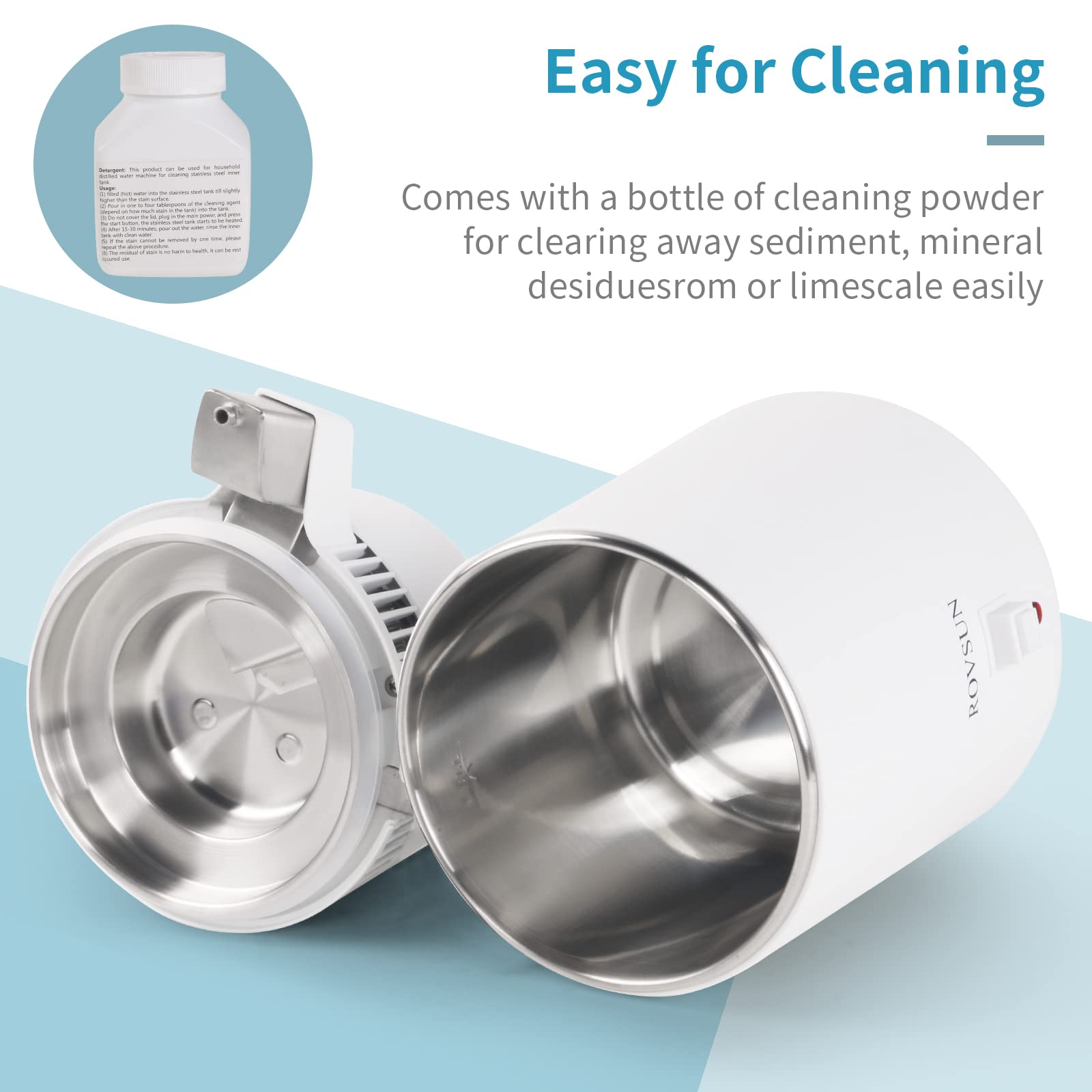 ROVSUN distiller portable design with handle for transport