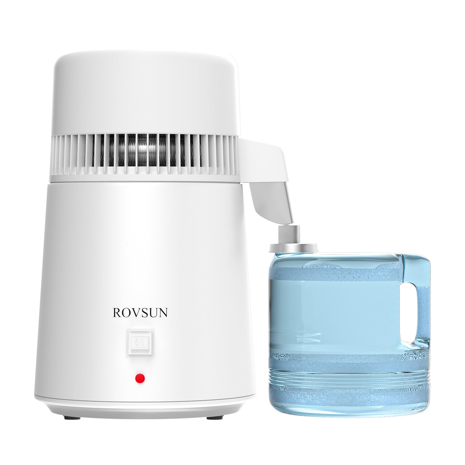 ROVSUN upgraded distiller front view showing compact home friendly profile