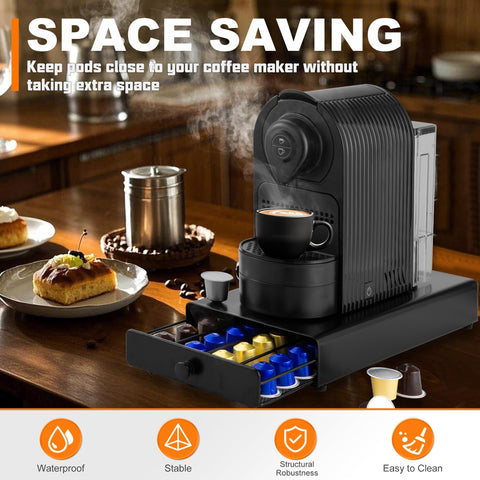 ROWISE black finish adds a sleek, modern look to any coffee station