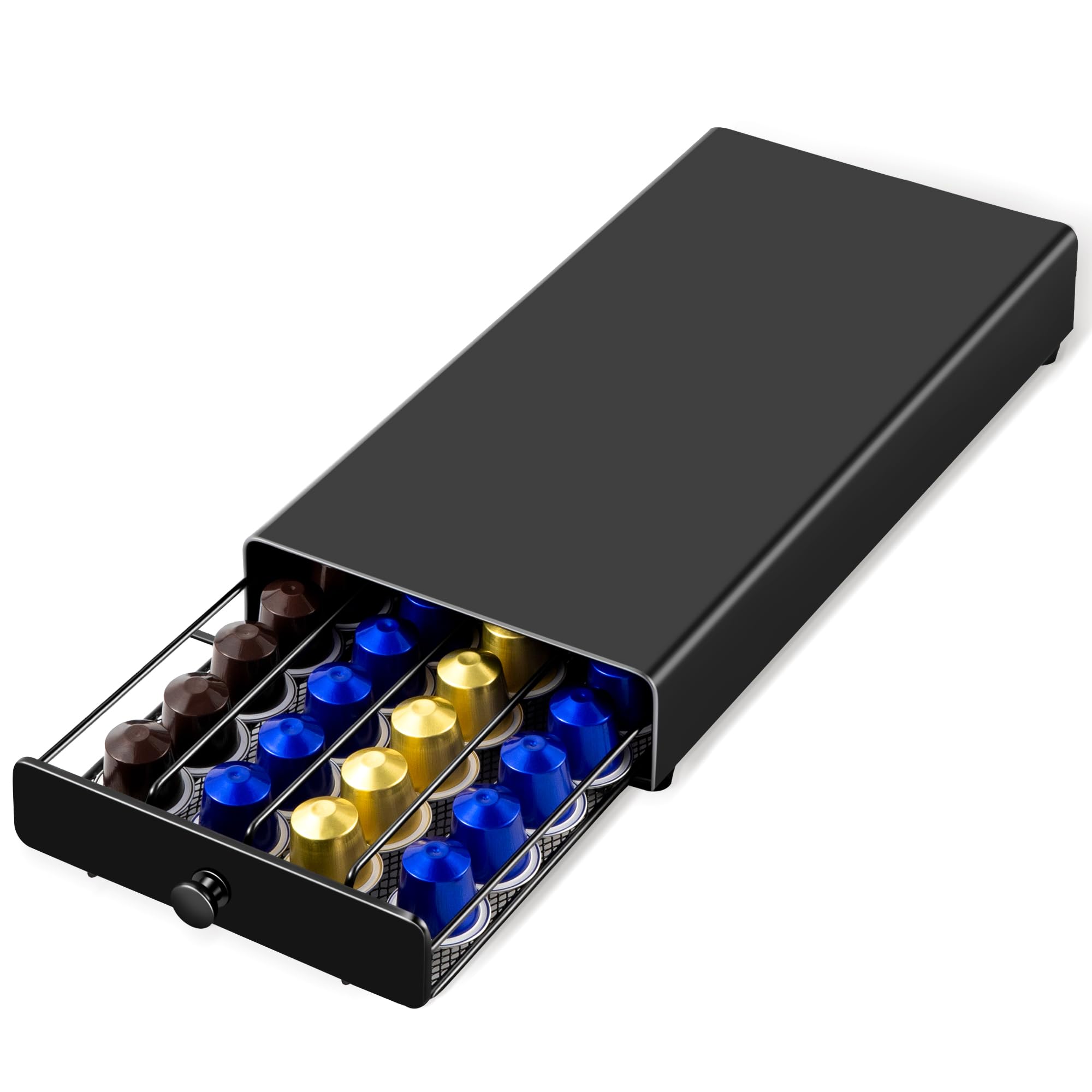 ROWISE coffee pod drawer displaying OriginalLine capsules for quick access