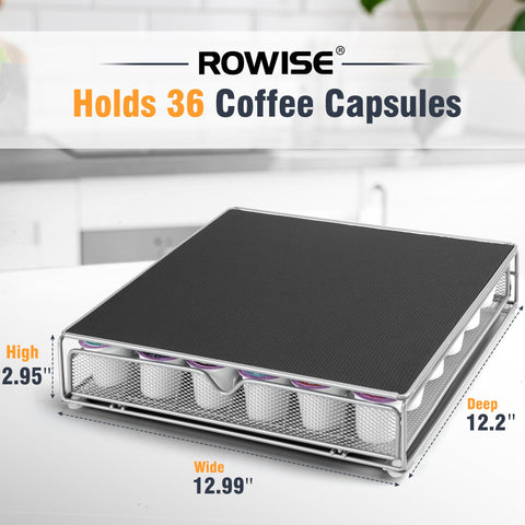 ROWISE smooth slide rails keep drawer steady and pods safe