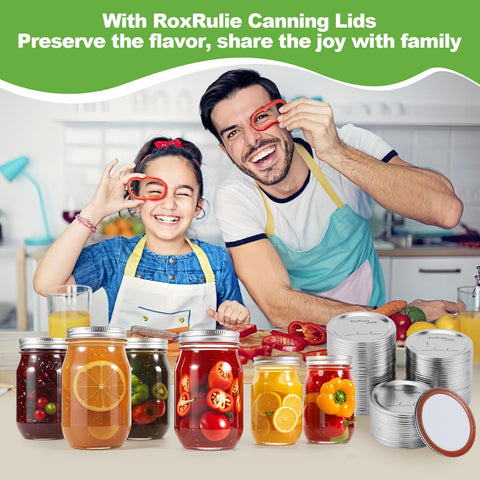 RoxRulie lids ideal for home canners and market vendors.