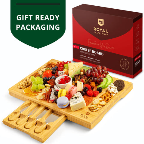 ROYAL CRAFT WOOD 4-piece knife set stored in a secure drawer