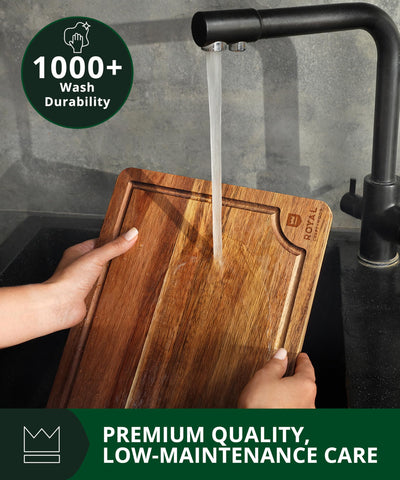 ROYAL CRAFT WOOD Acacia serving board as elegant charcuterie or cheese platter