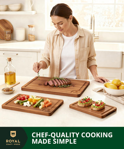 ROYAL CRAFT WOOD board features built in handles for easy transport