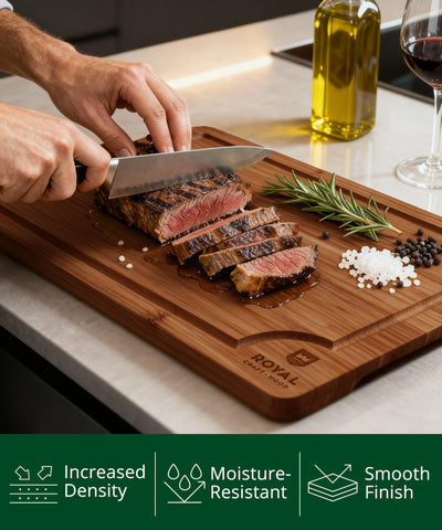 ROYAL CRAFT WOOD board has knife safe surface that protects blades