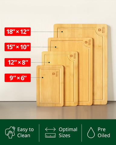 ROYAL CRAFT WOOD large L board on counter with side handles for easy transport