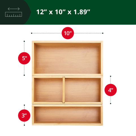 ROYAL CRAFT WOOD 3-piece tea bag organizer keeps tea bags neatly displayed