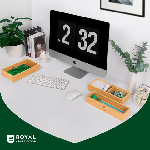 ROYAL CRAFT WOOD versatile tea organizer fits desks bathrooms and kitchens