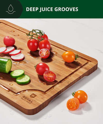 ROYAL CRAFT WOOD smooth bamboo surface resists stains and odors.