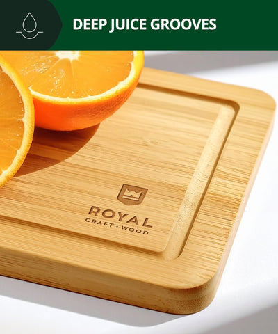 ROYAL CRAFT WOOD sealed bamboo surface resists stains and odors