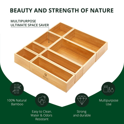 ROYAL CRAFT WOOD multi-functional bins keep desks tidy