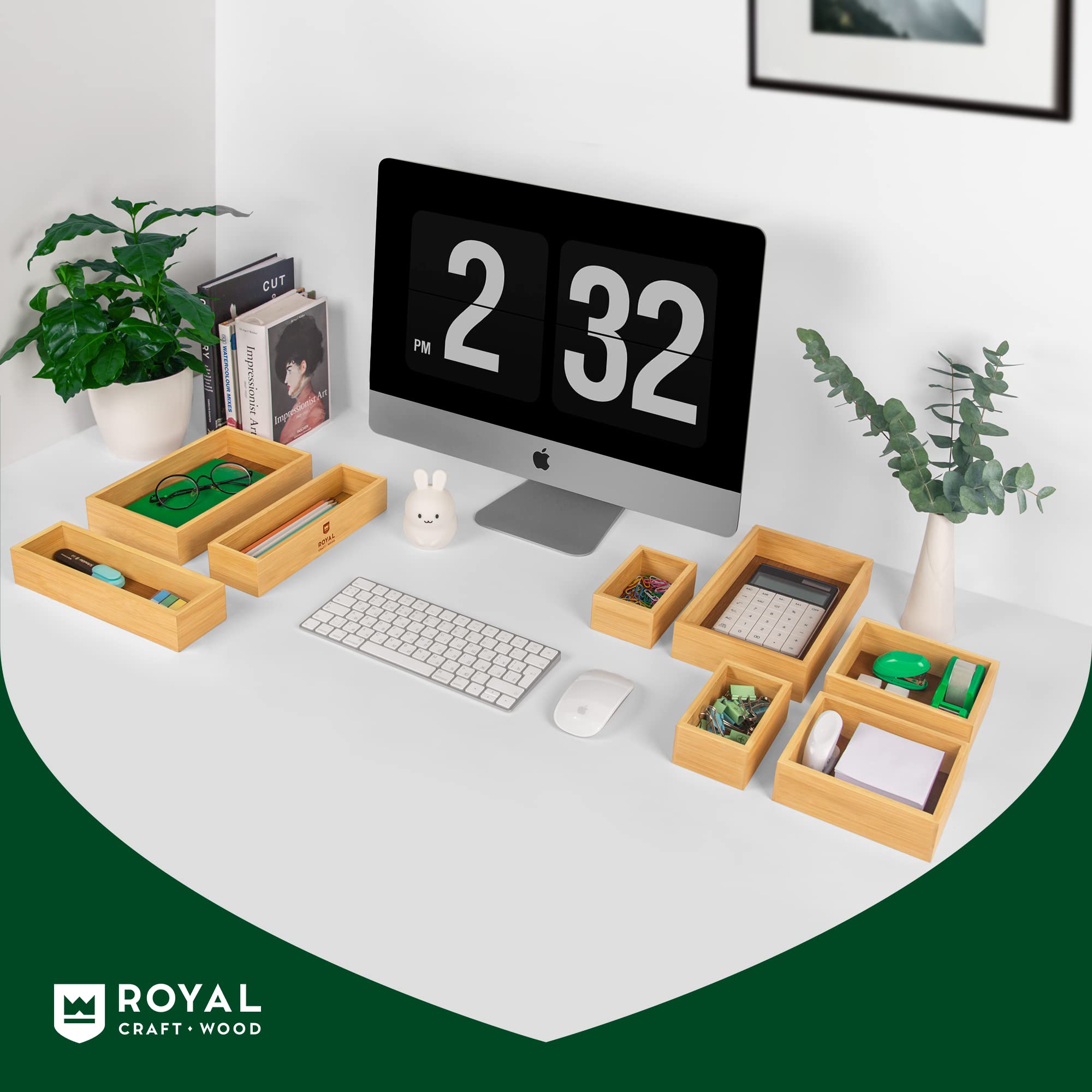 ROYAL CRAFT WOOD natural bamboo construction complements any decor