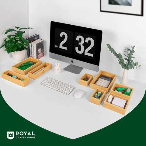 ROYAL CRAFT WOOD natural bamboo construction complements any decor