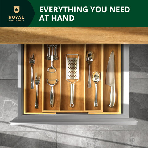 ROYAL CRAFT WOOD natural bamboo finish blends with any kitchen decor