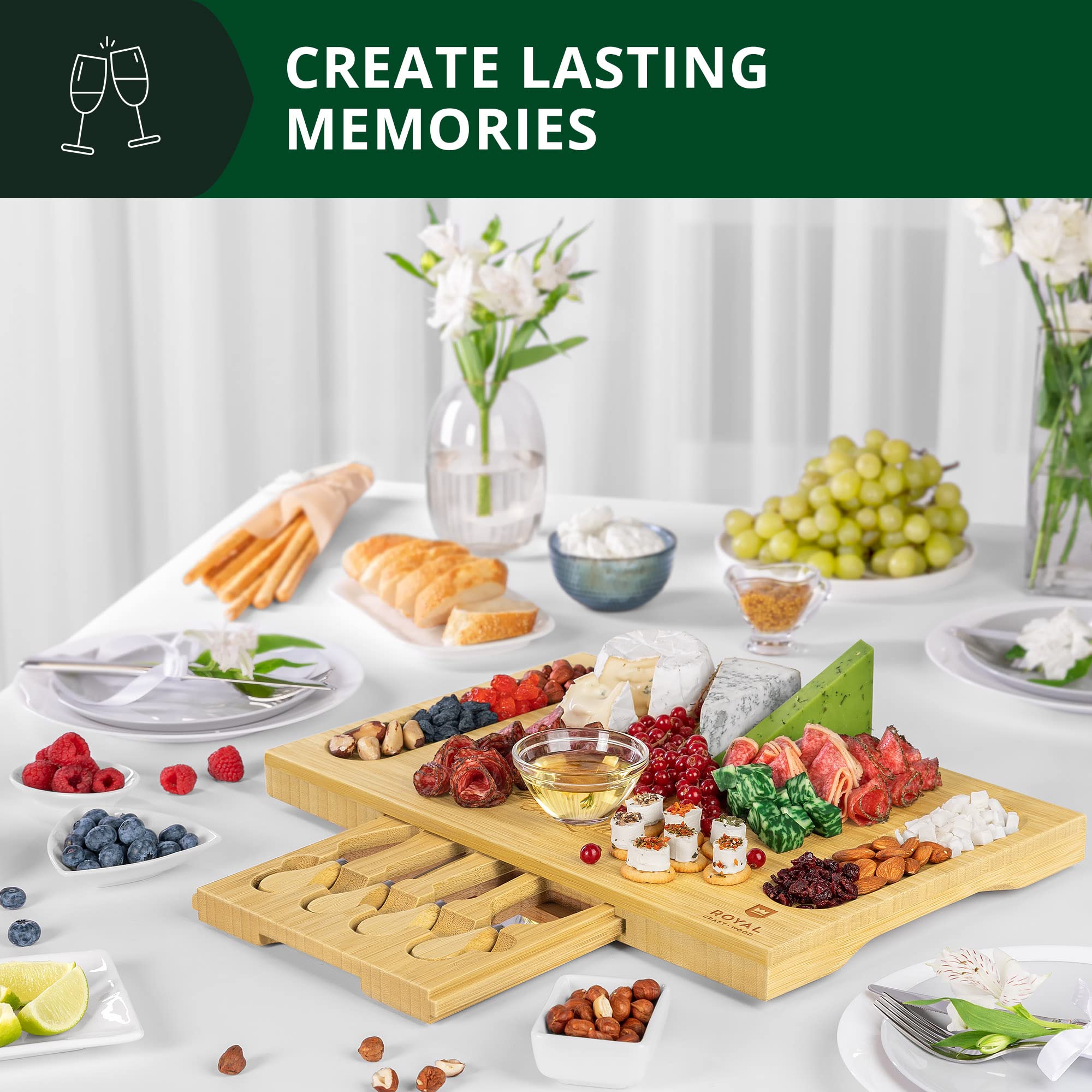 ROYAL CRAFT WOOD odor-resistant surface keeps cheese fresh on display