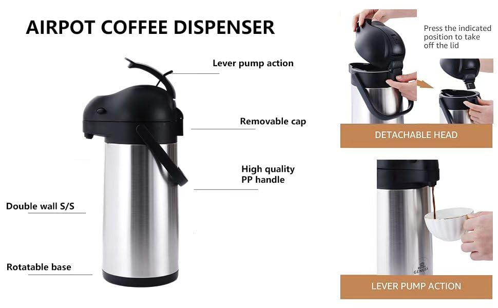 Royal Genuss stainless steel insulated body keeps drinks hot or cold longer