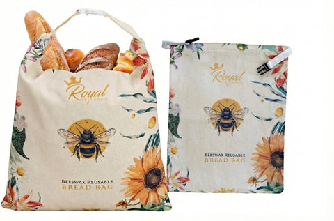 Royal Kitchen beeswax bread bag zero-waste packaging promotes eco-friendly lifestyle.
