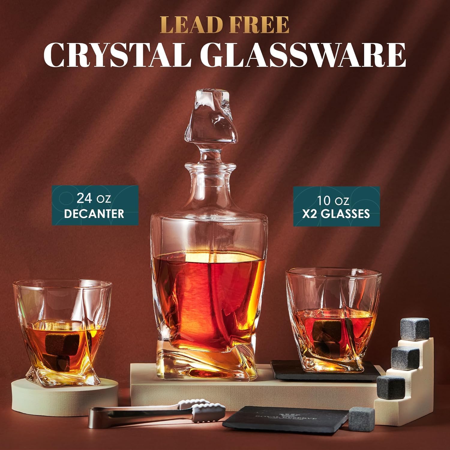 Royal Reserve tongs for clean, controlled ice handling.