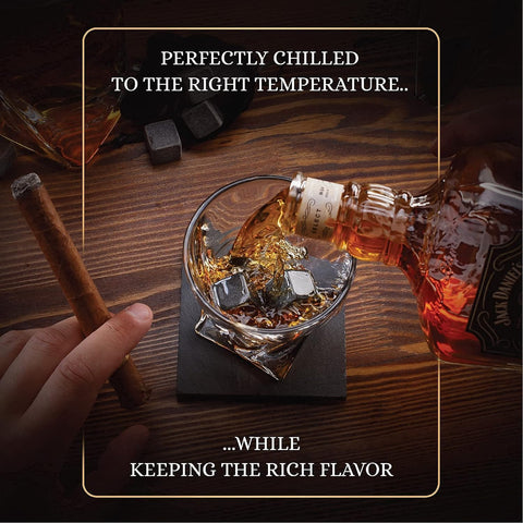 Warranty card included with Royal Reserve whiskey stones
