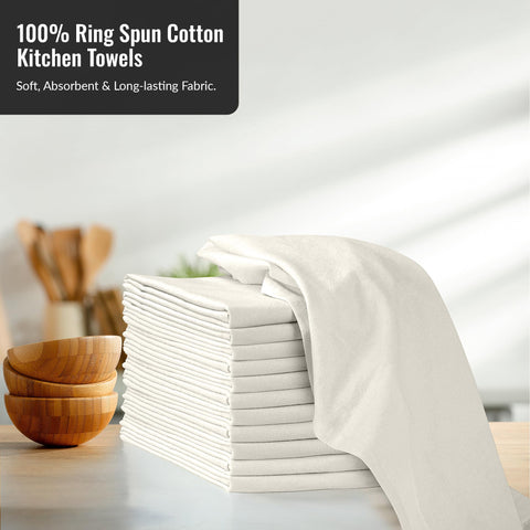 ROYALE LINENS flour sack towels bread-proofing setup highlights 33x38 inch surface