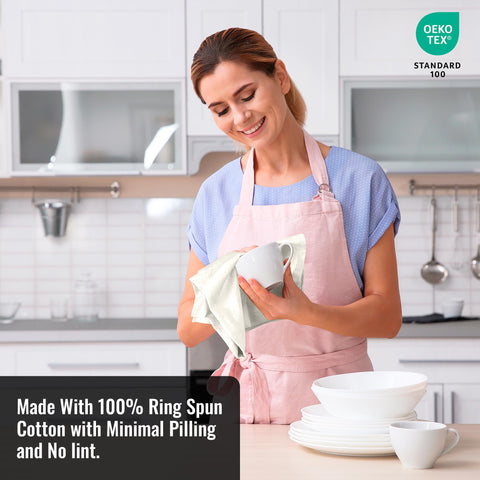 ROYALE LINENS flour sack towels embroidery project demonstrates sturdy fabric for crafts