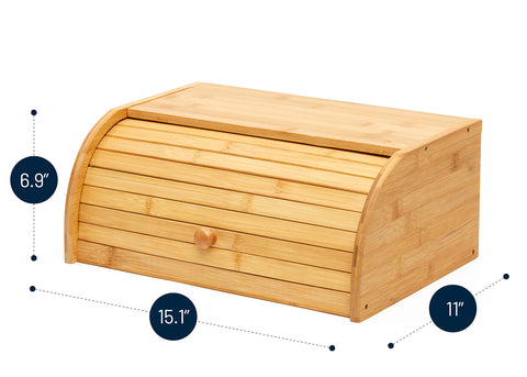 ROYALHOUSE bamboo lid tight seal helps keep bread fresh and aromas intact.
