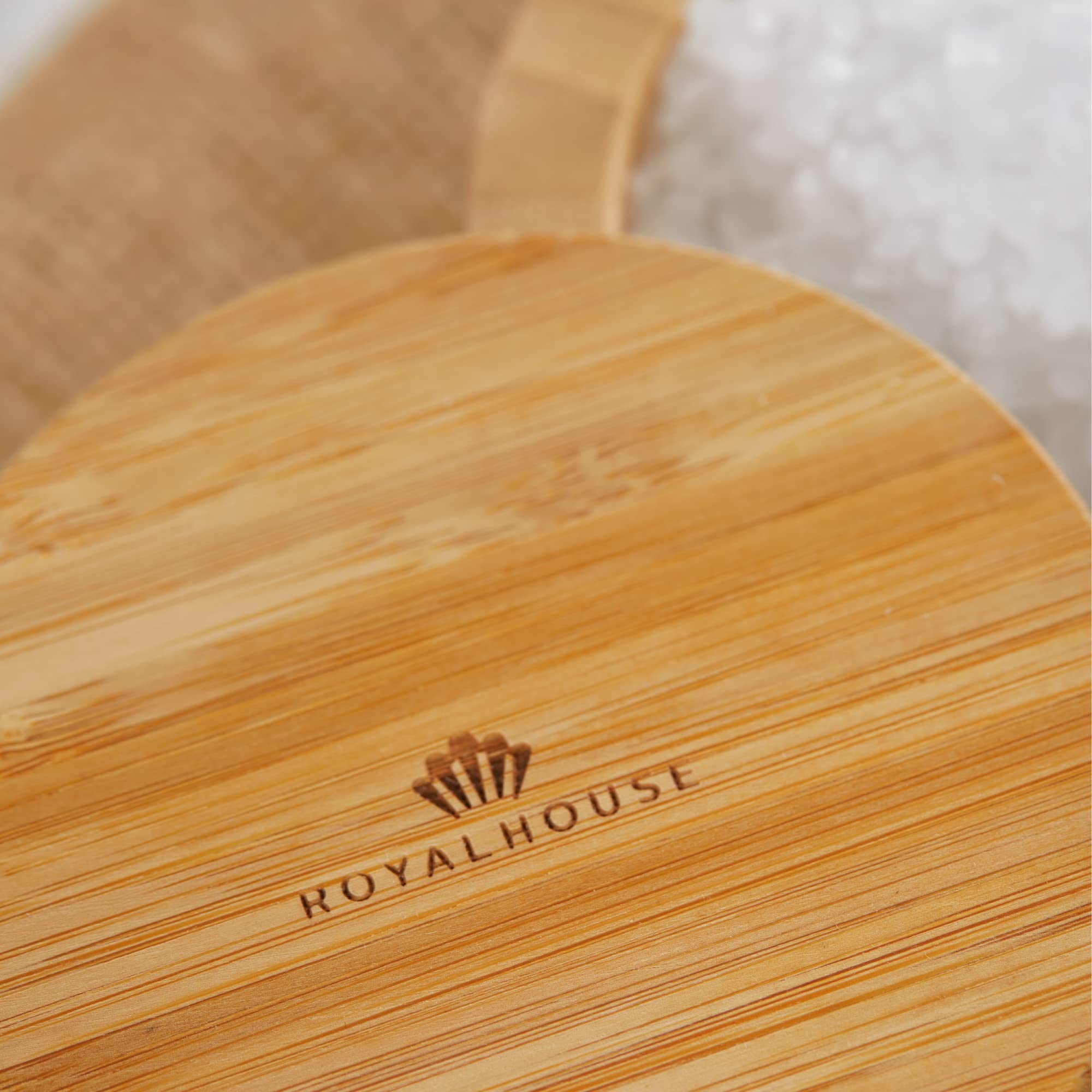 Eco-friendly kitchen storage by RoyalHouse adds natural warmth to your countertop