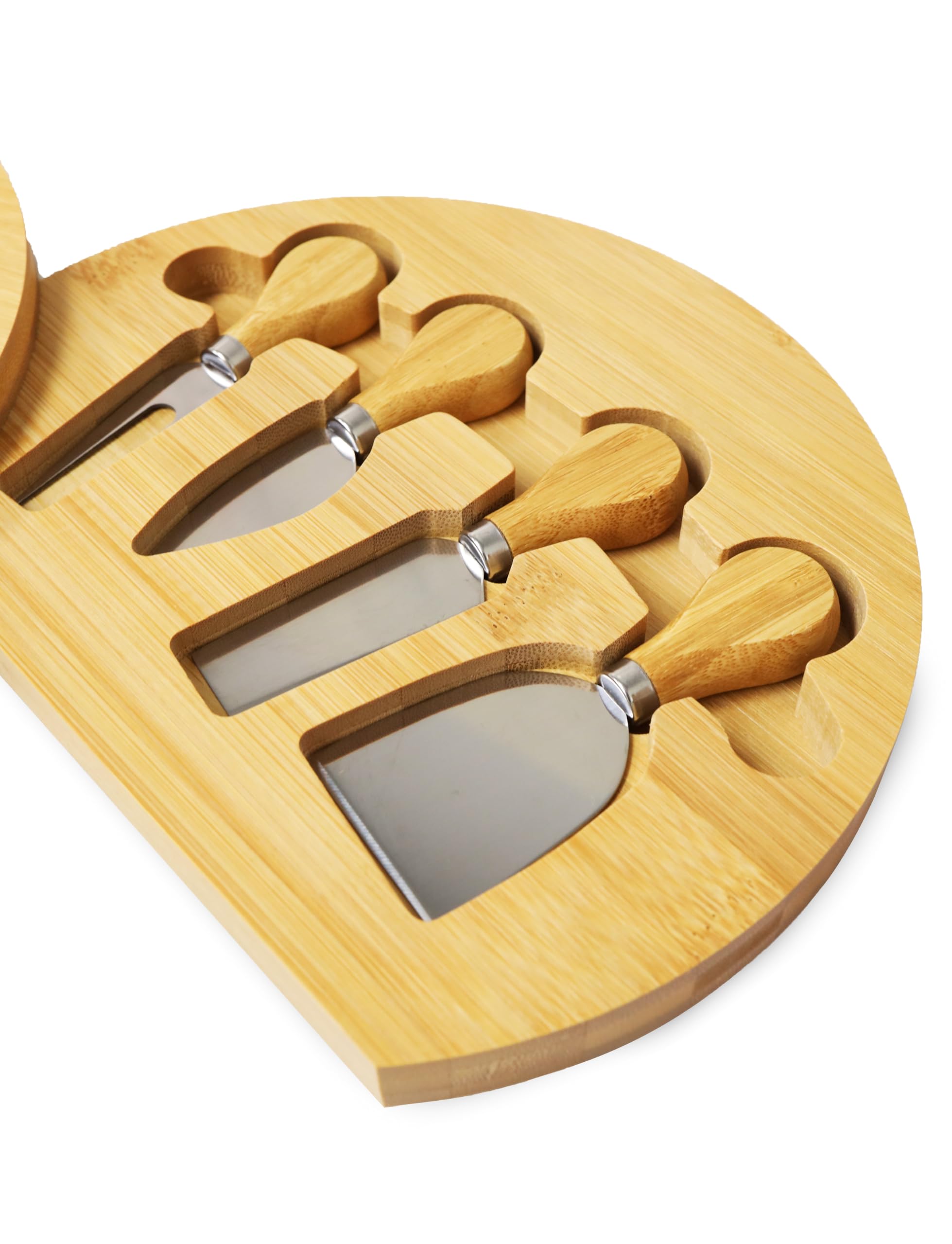RoyalHouse four-cheese knives for easy slicing on soft to firm cheeses.