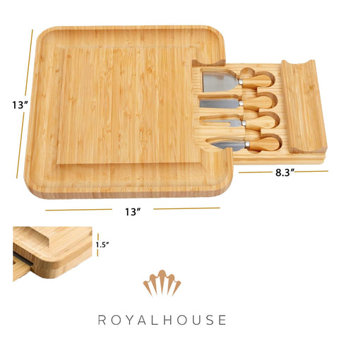 RoyalHouse knife set on board provides a complete entertaining toolkit