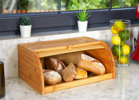 ROYALHOUSE natural bamboo wood finish adds warm, stylish appeal to any kitchen countertop.