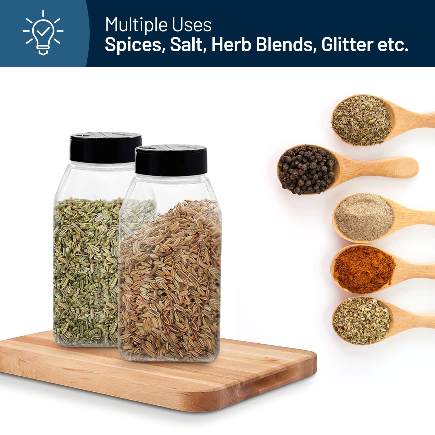 RoyalHouse jars feature removable seal to help keep contents fresh.