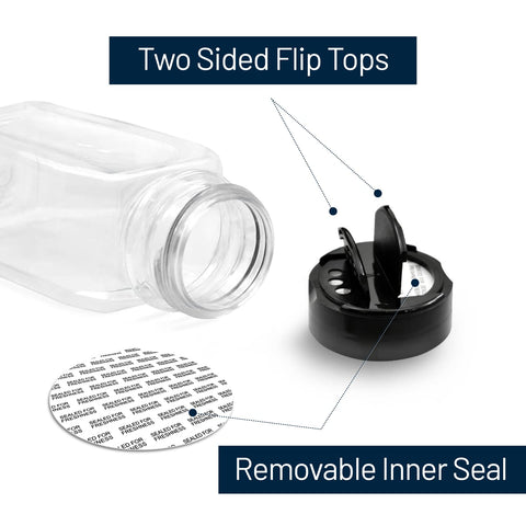 RoyalHouse shaker lids on spice jars enable quick dust-free pours.