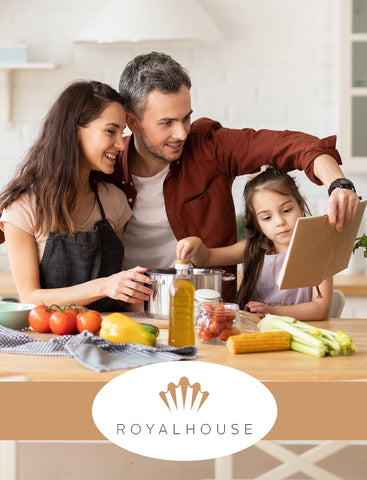 ROYALHOUSE stylish kitchen counter display complements various decor schemes.