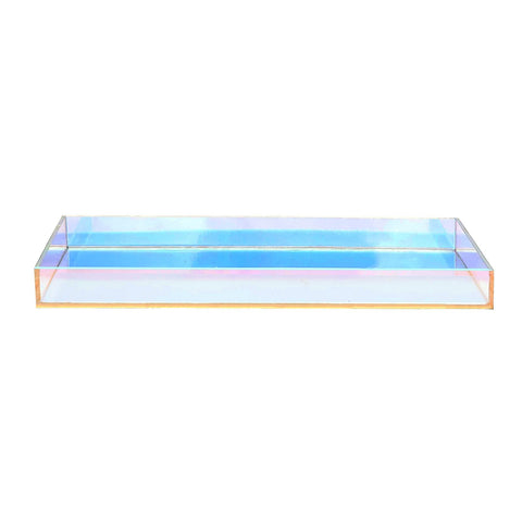 ROYALITA iridescent tray with soap dispenser and small items