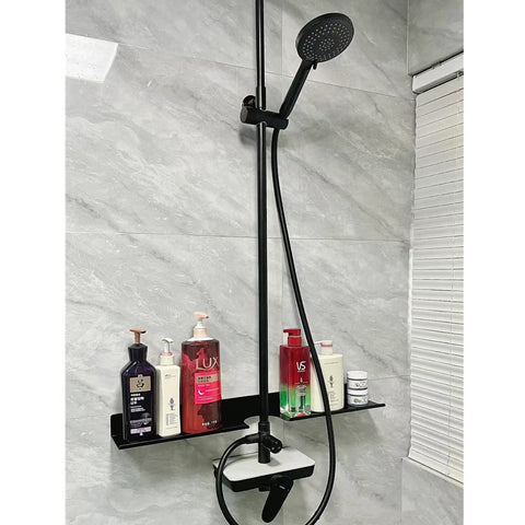 ROYALITA kitchen and bathroom storage rack helps reduce countertop clutter.