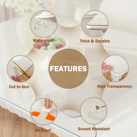 Royhom easy-clean plastic protector simplifies wiping spills and stains